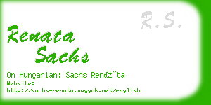 renata sachs business card
